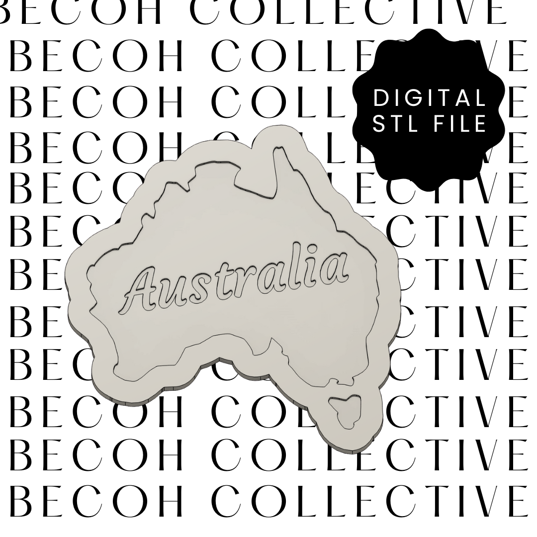 Australia Cookie Stamp & Cutter