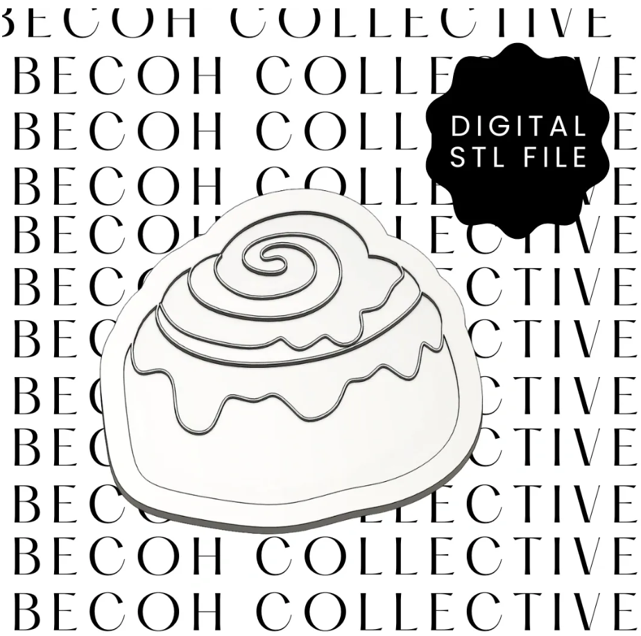Cinnamon Bun Cookie Stamp and Cutter