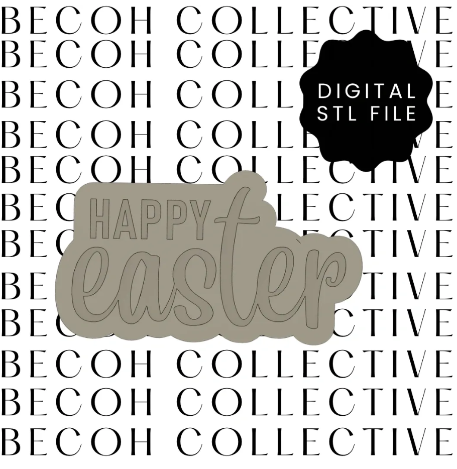 Happy Easter Cookie Stamp & Cutter