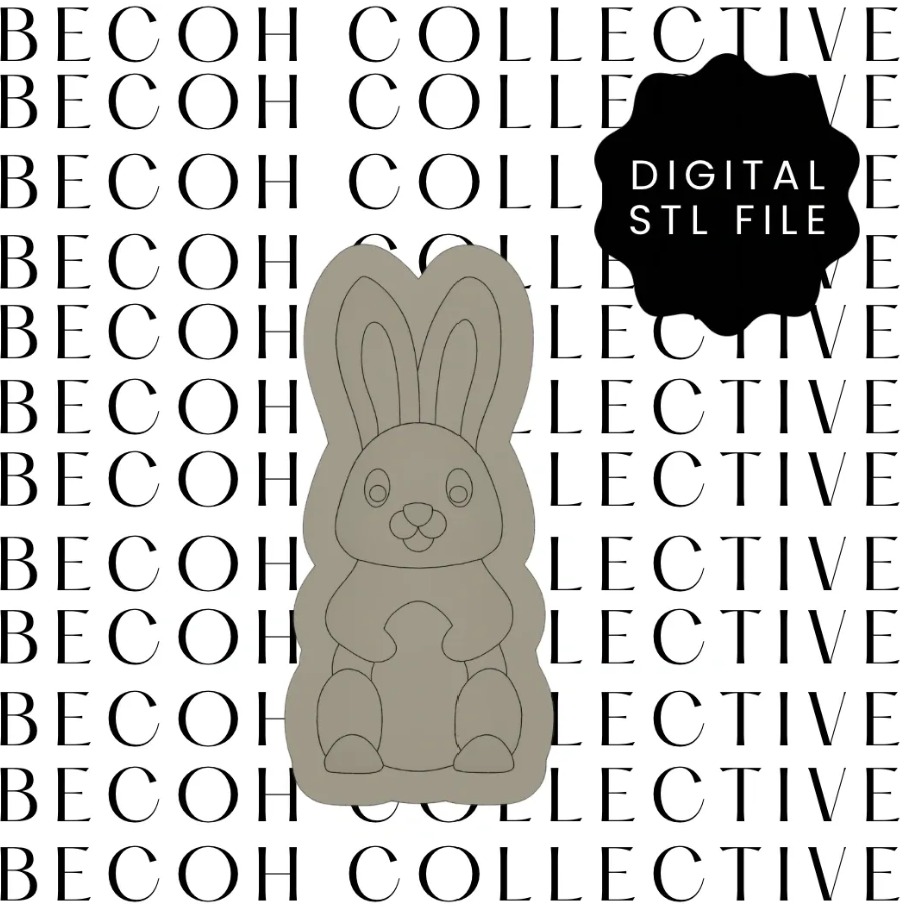 Choc Easter Bunny Cookie Stamp & Cutter