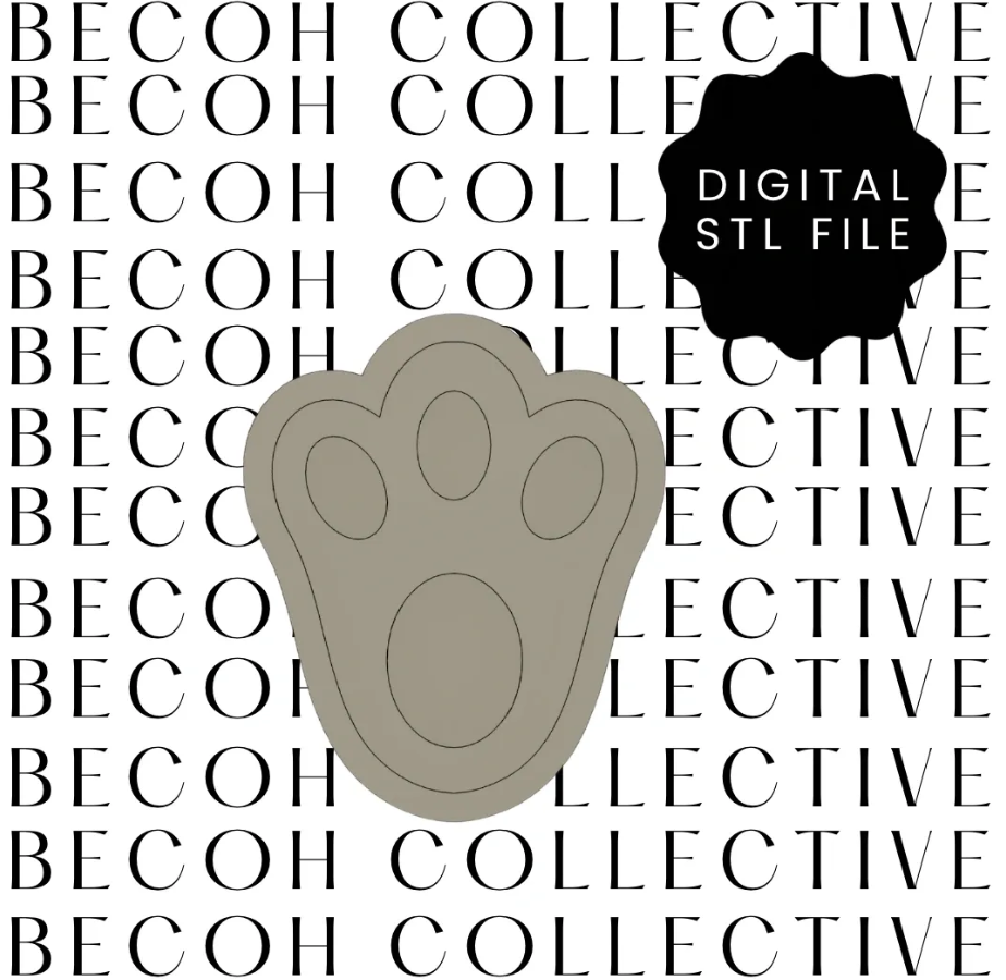 Bunny Foot Cookie Stamp & Cutter