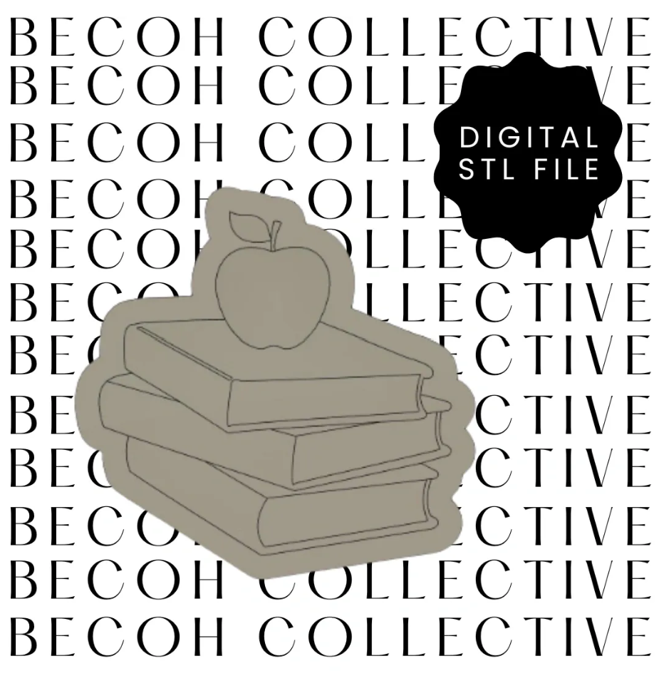 Books with Apple Cookie Stamp & Cutter