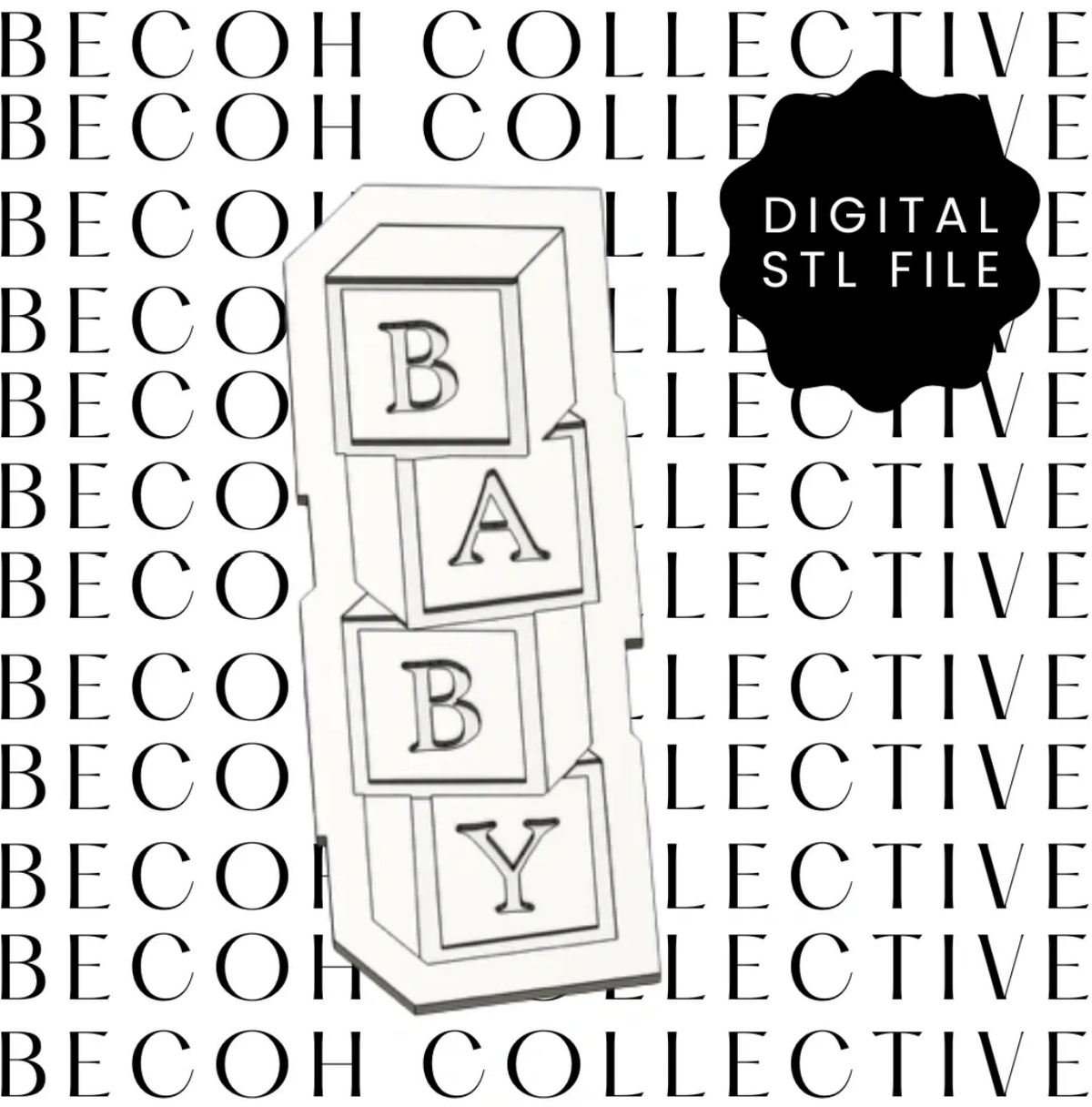BABY Blocks Cookie Stamp & Cutter