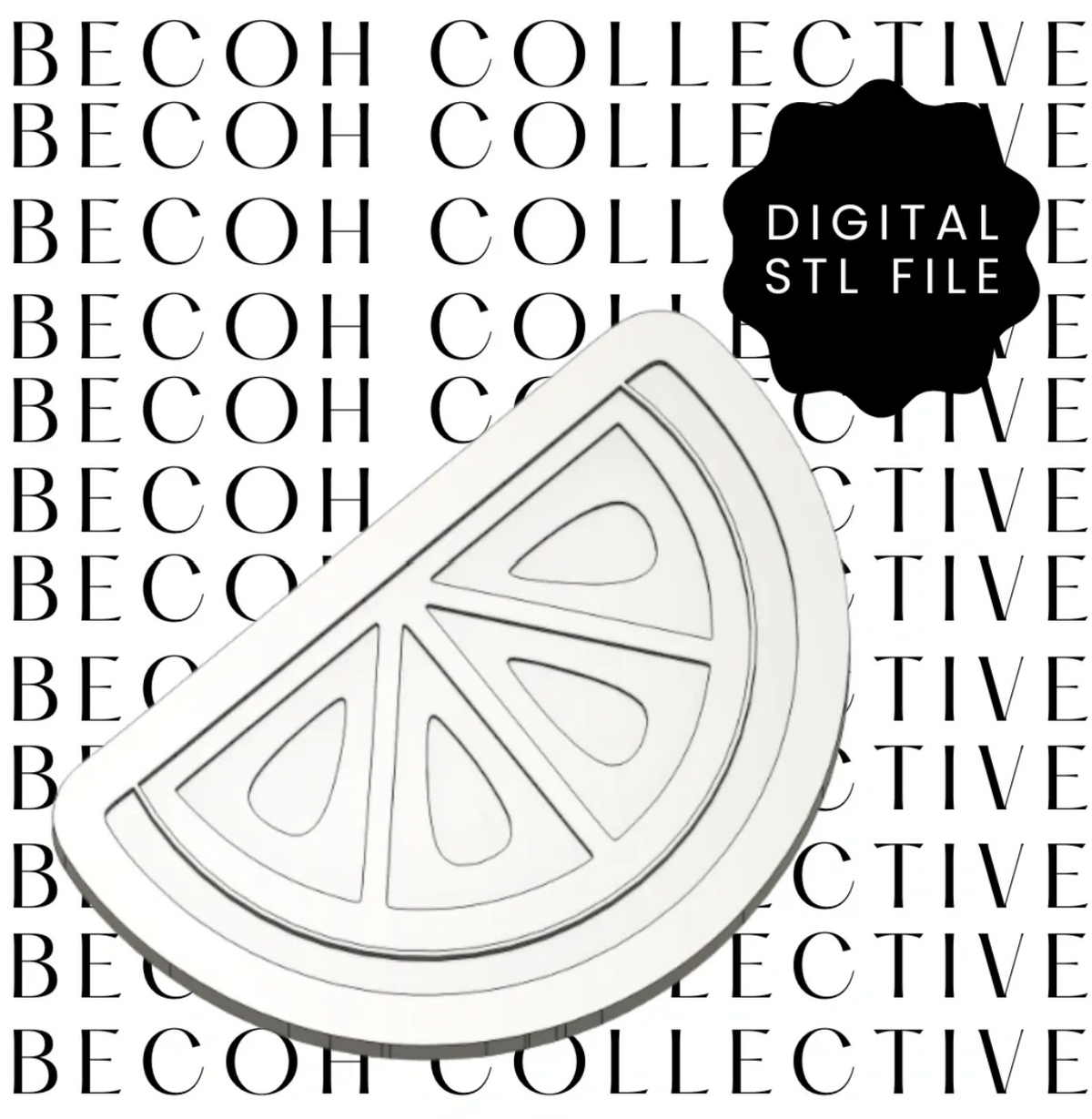 Lemon Wedge Cookie Stamp & Cutter