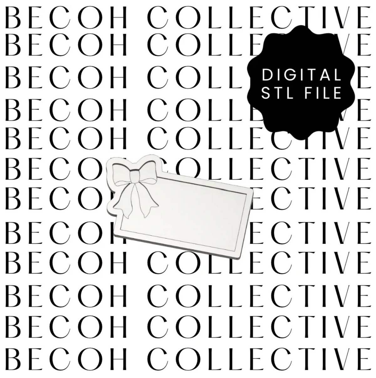 Mini Gift Tag with Bow Cookie Stamp & Cutter