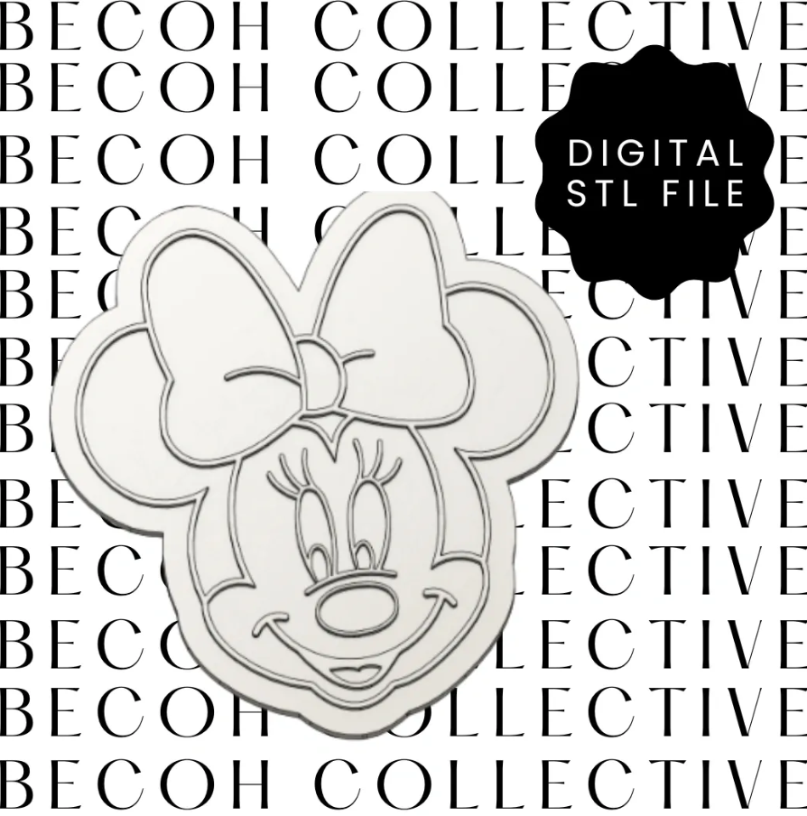 Mouse Face Cookie Stamp & Cutter