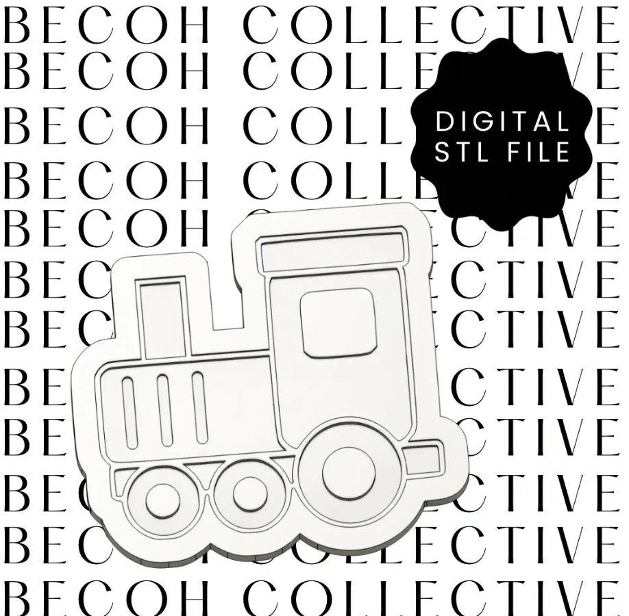 Simple Train Cookie Stamp & Cutter