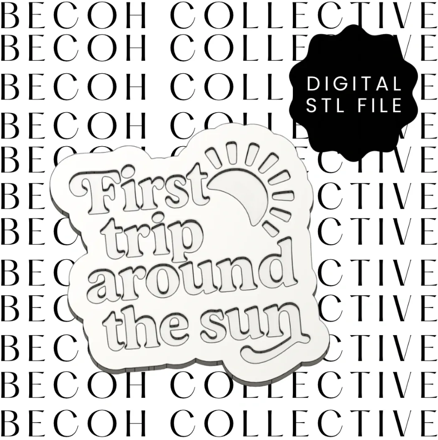 First Trip Around the Sun Cookie Stamp & Cutter