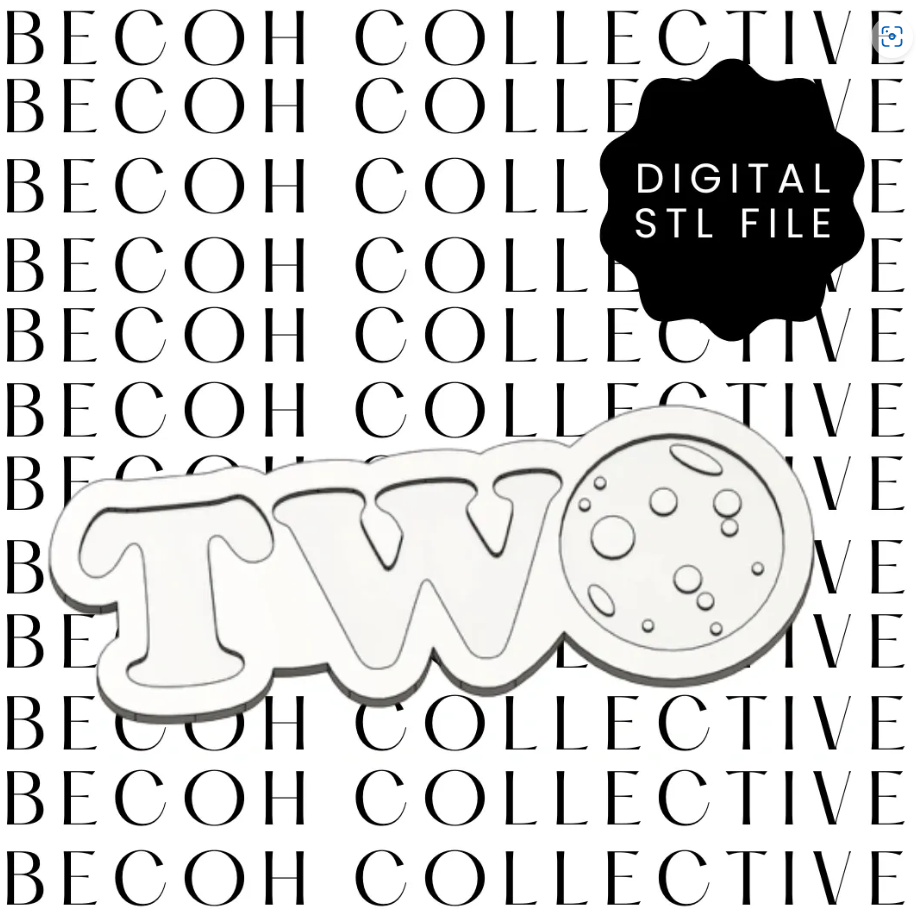 Moon Two Cookie Stamp & Cutter
