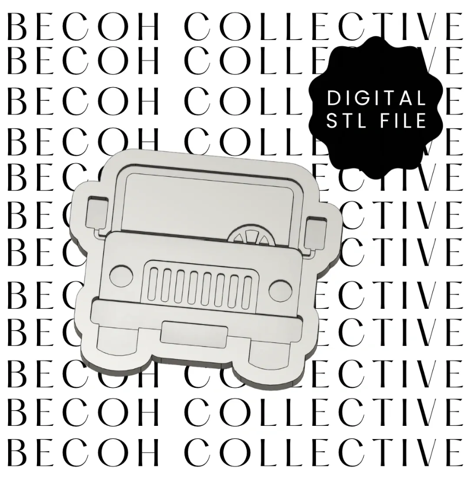Safari Jeep Cookie Stamp & Cutter