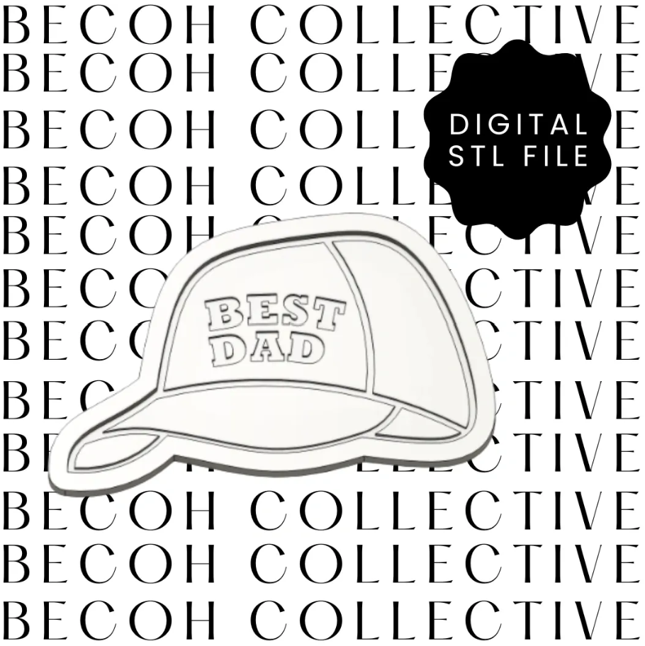 Best Dad Hat Cookie Stamp & Cutter
