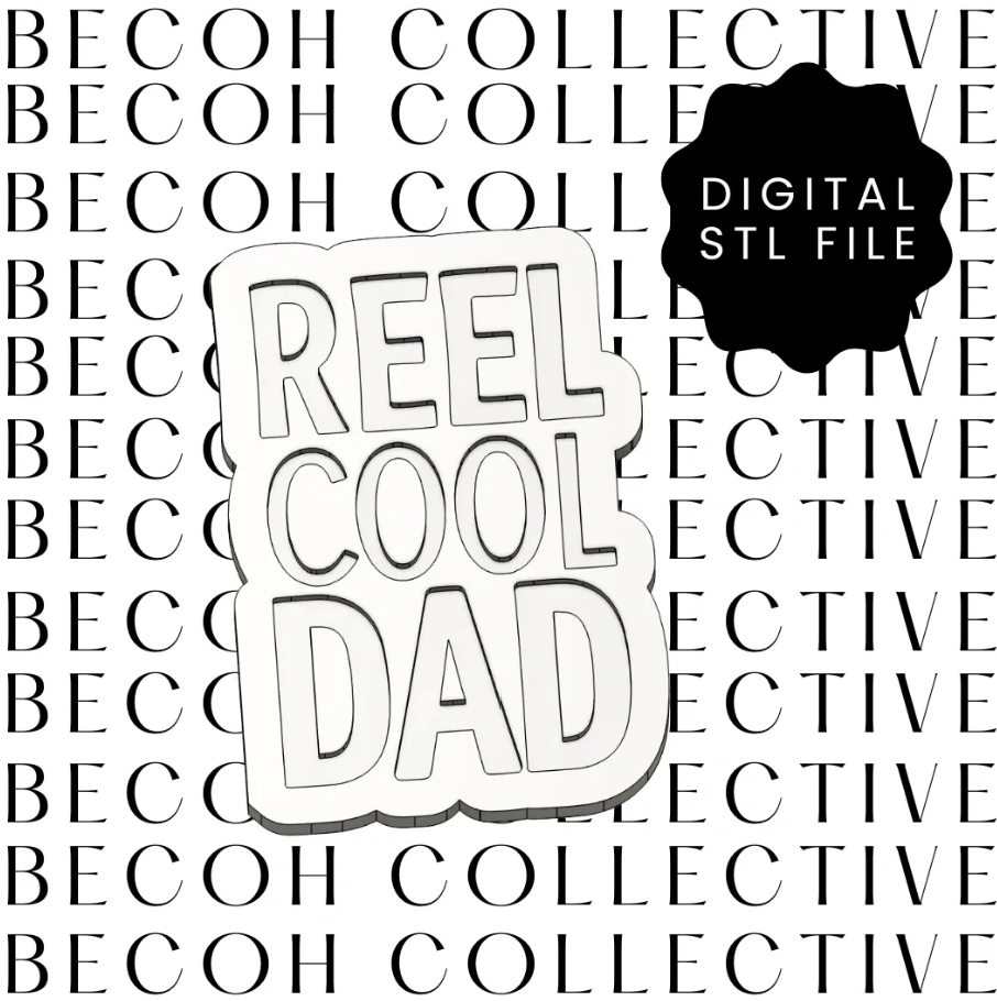 Reel Cool Dad Cookie Stamp & Cutter