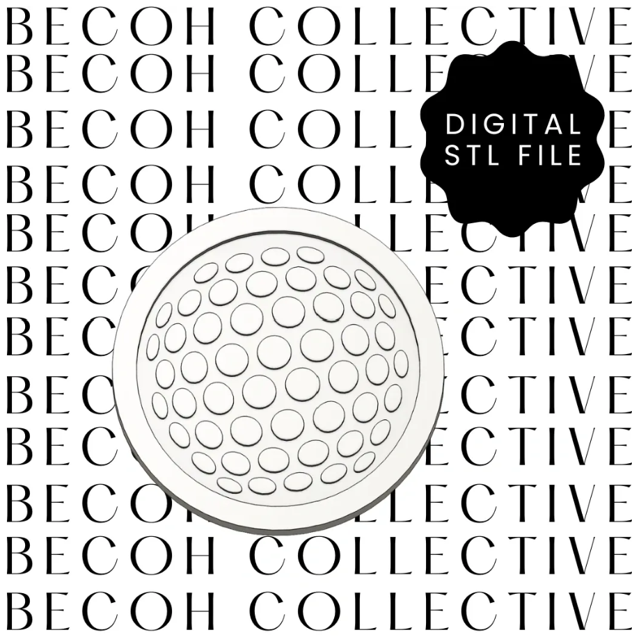 Golf Ball Cookie Stamp & Cutter