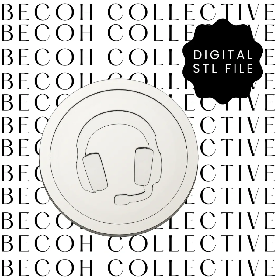 Headset Cookie Stamp & Cutter