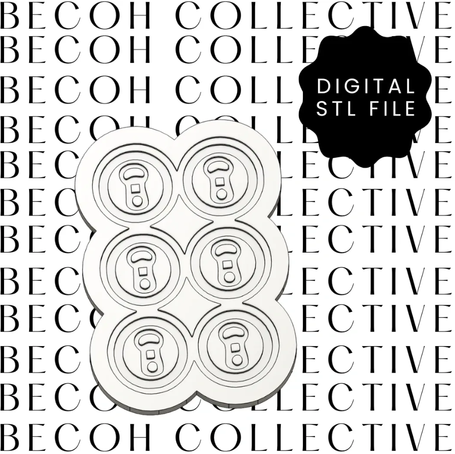 Six Pack of Cans Cookie Stamp & Cutter