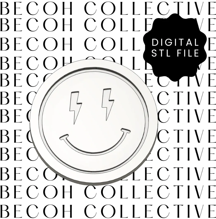 Lightning Smile Cookie Stamp & Cutter