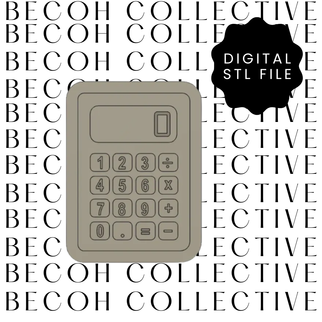 Calculator Cookie Stamp & Cutter