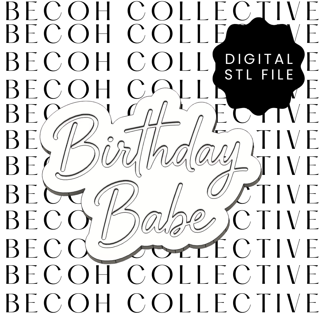 Birthday Babe Cookie Stamp & Cutter