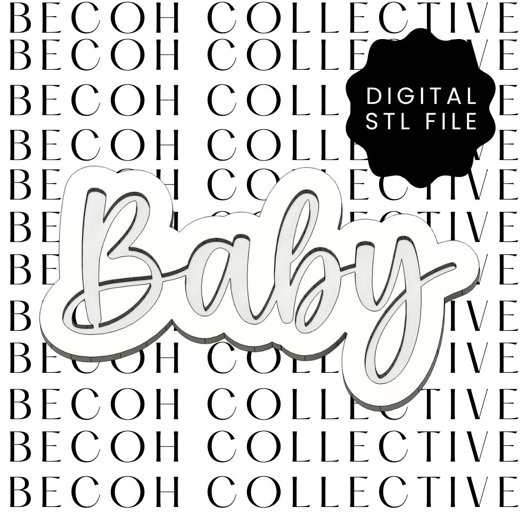 Baby Word Cookie Stamp & Cutter