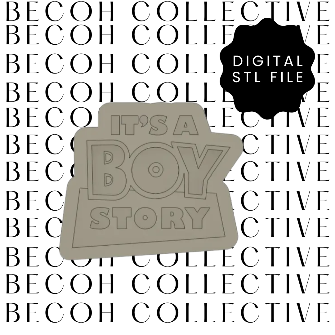 Its a BOY Story Cookie Stamp & Cutter