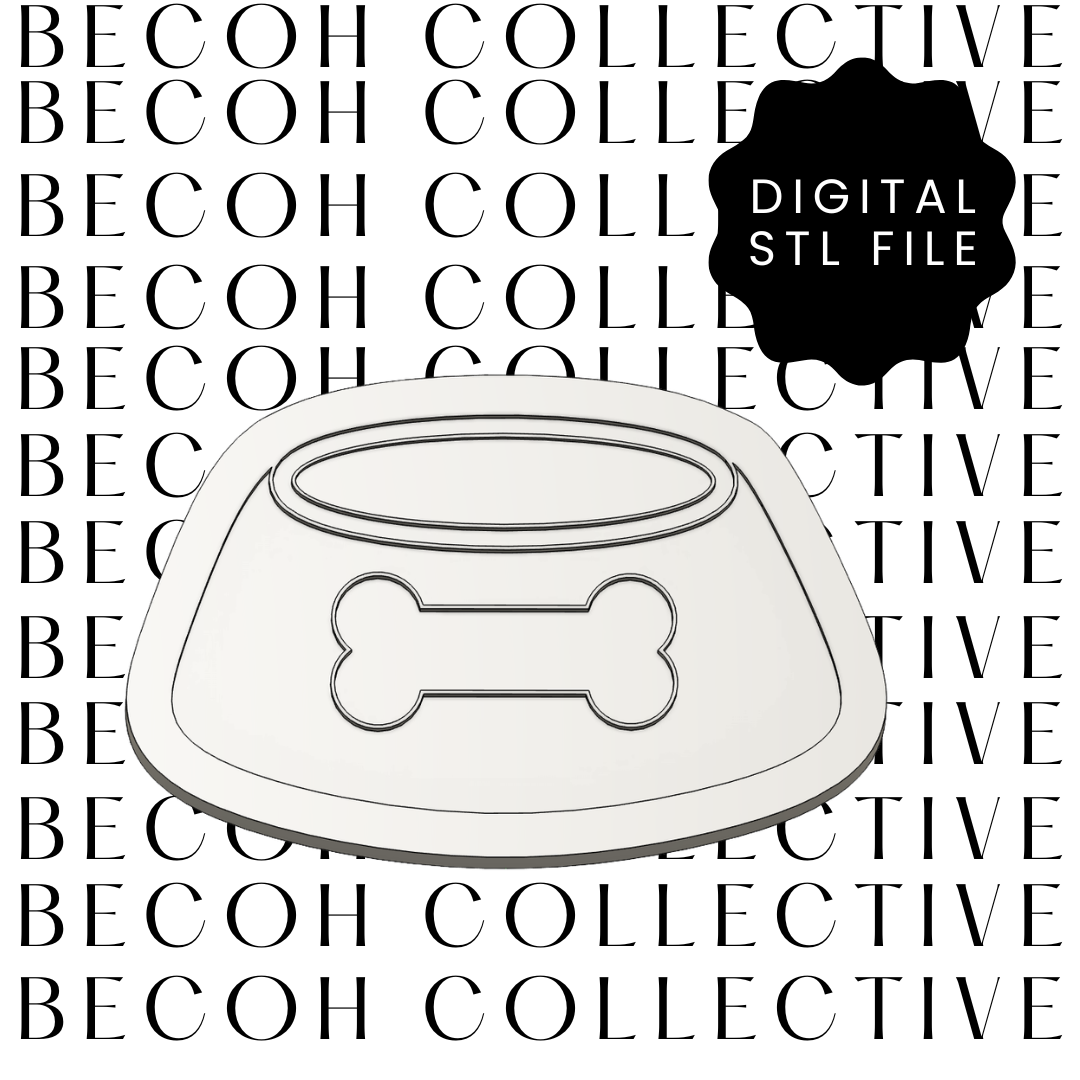 Dog Bowl Cookie Stamp and Cutter