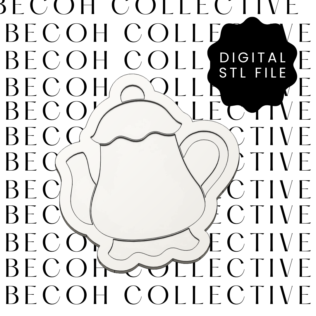 Teapot Cookie Stamp & Cutter