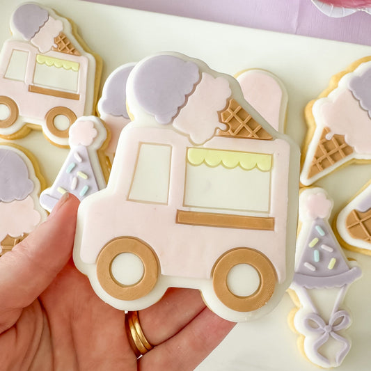 Ice Cream Truck Cookie Stamp & Cutter
