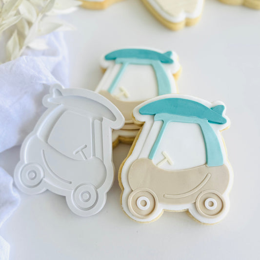 Baby Car with Surfboard Cookie Stamp & Cutter