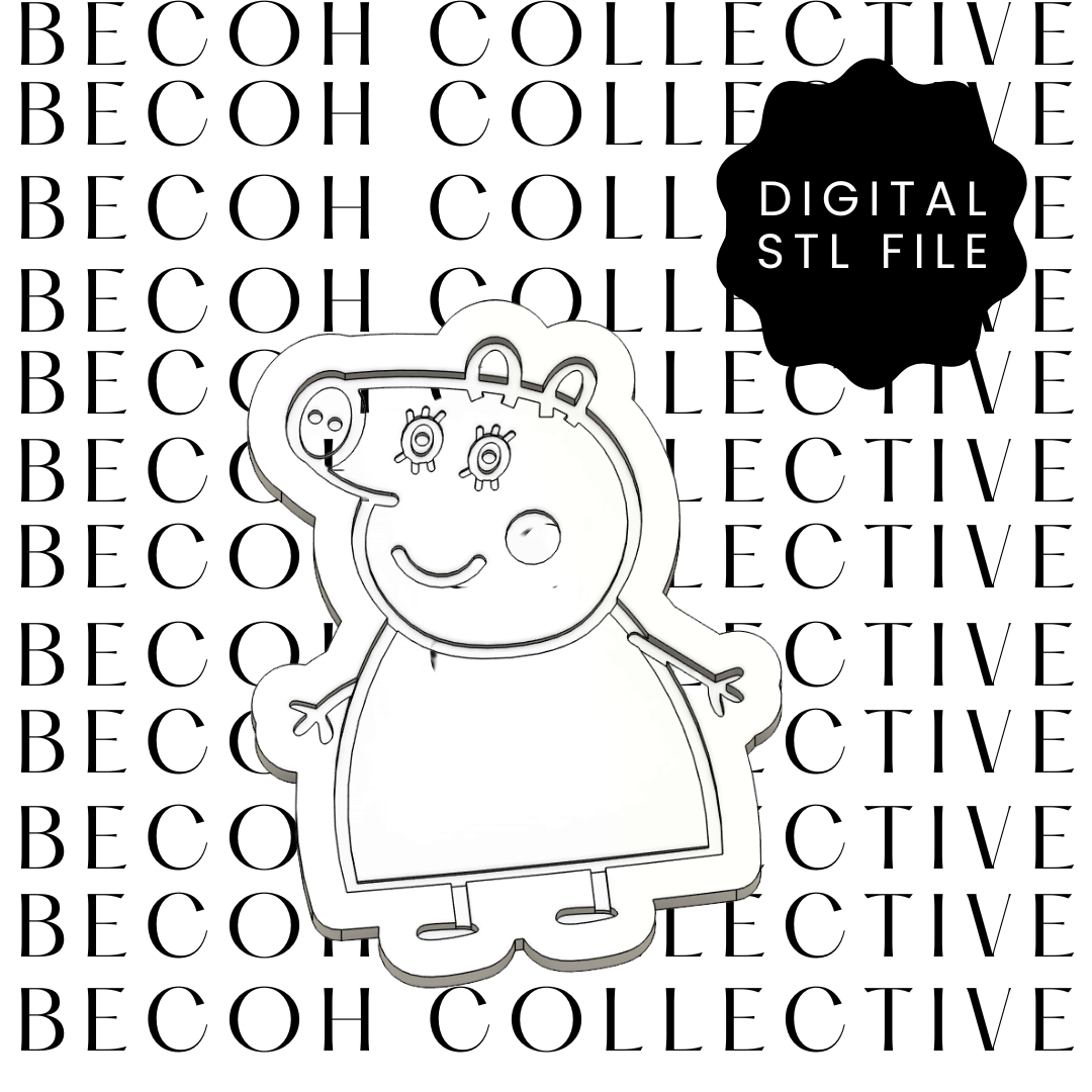 Mummy Pig Cookie Stamp & Cutter