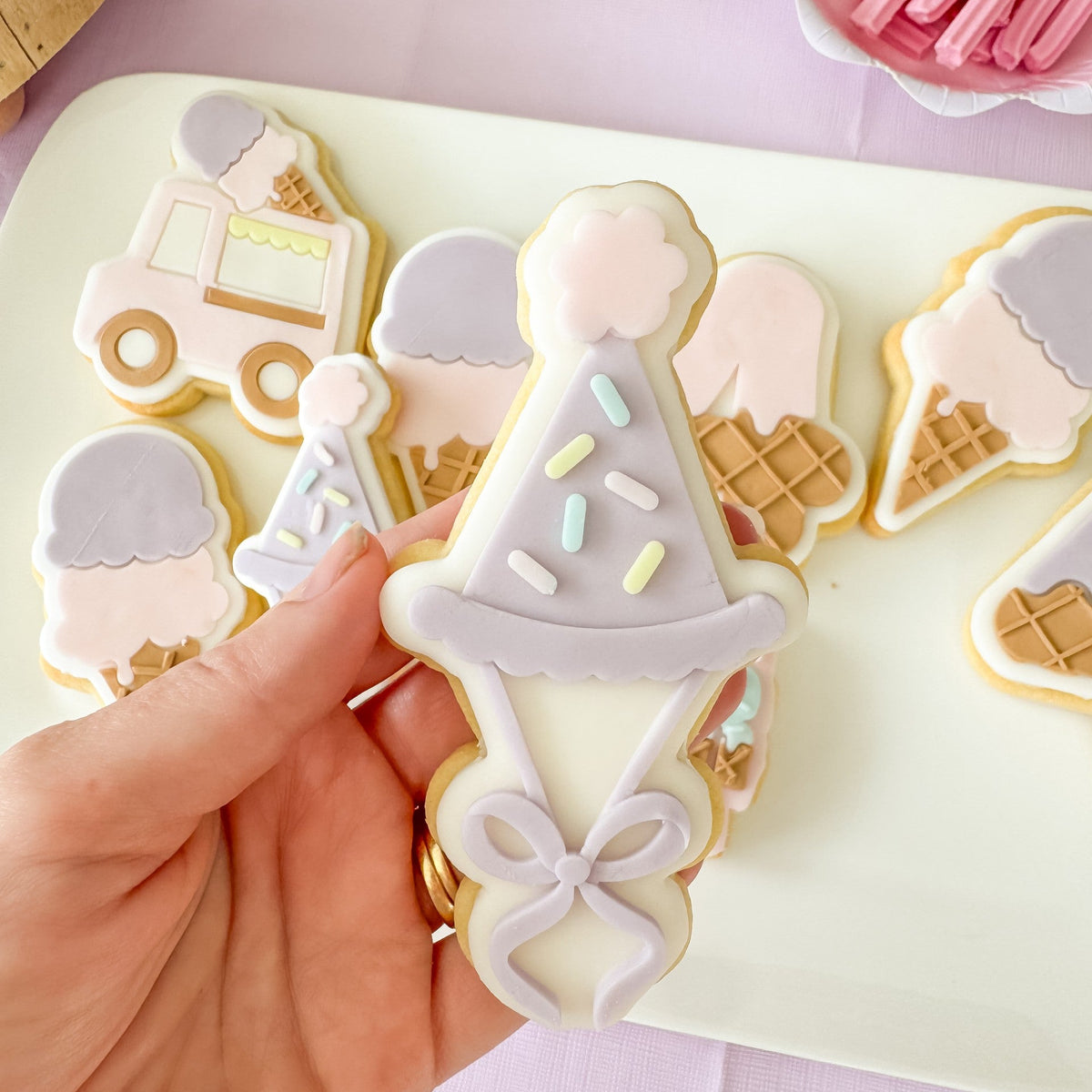 Party Hat with Sprinkles Cookie Stamp & Cutter