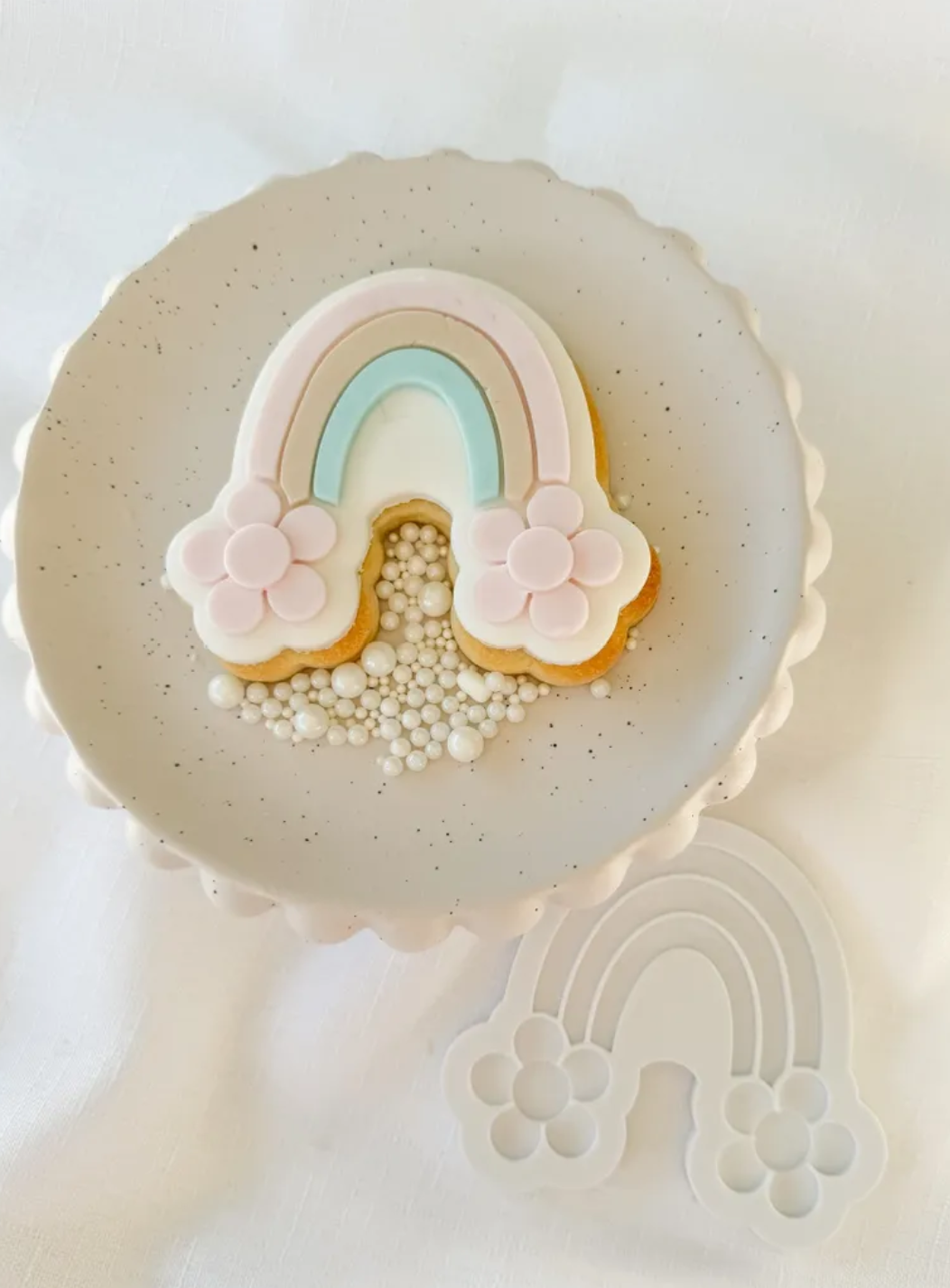 Daisy Rainbow Cookie Stamp & Cutter