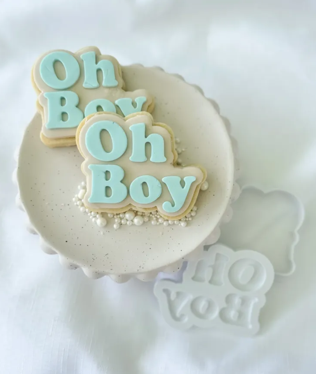 Oh Boy Cookie Stamp & Cutter