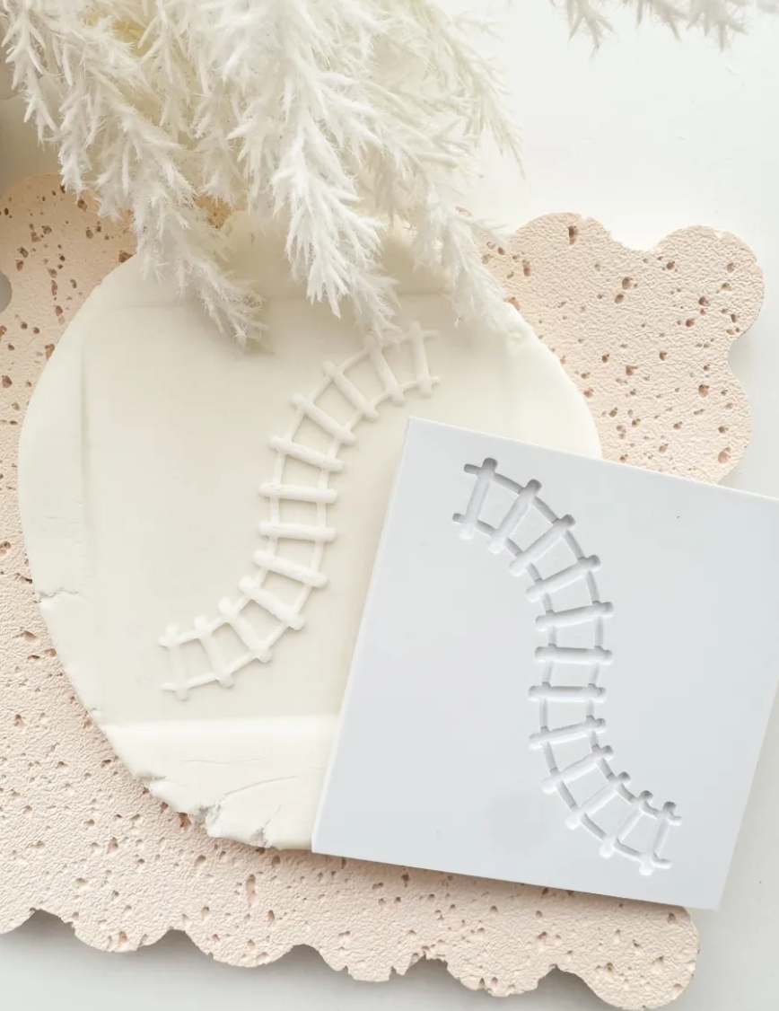 Train Track Plate Cookie Stamp Only
