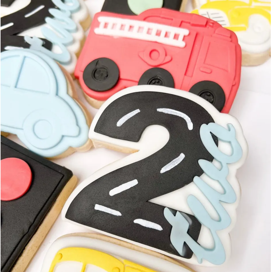 Number Two with Word Cookie Stamp & Cutter