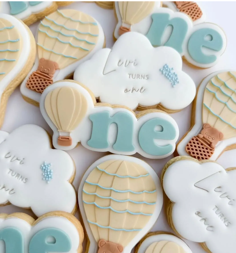 Hot Air Balloon One Cookie Stamp & Cutter