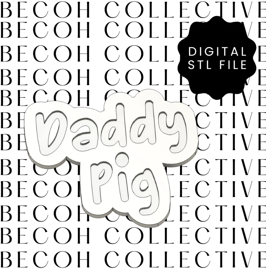 Daddy Pig Word Cookie Stamp & Cutter