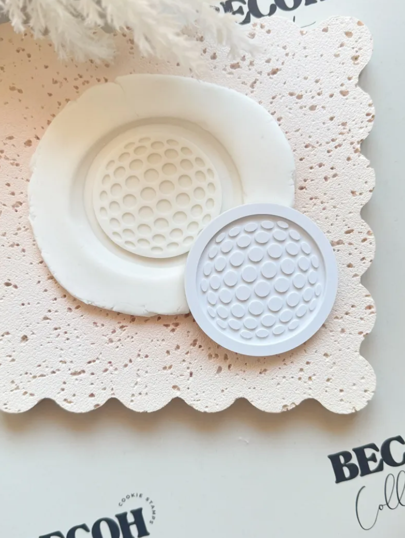 Golf Ball Cookie Stamp & Cutter