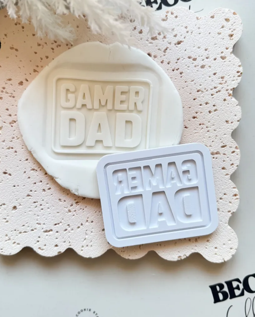 Gamer Dad Cookie Stamp & Cutter