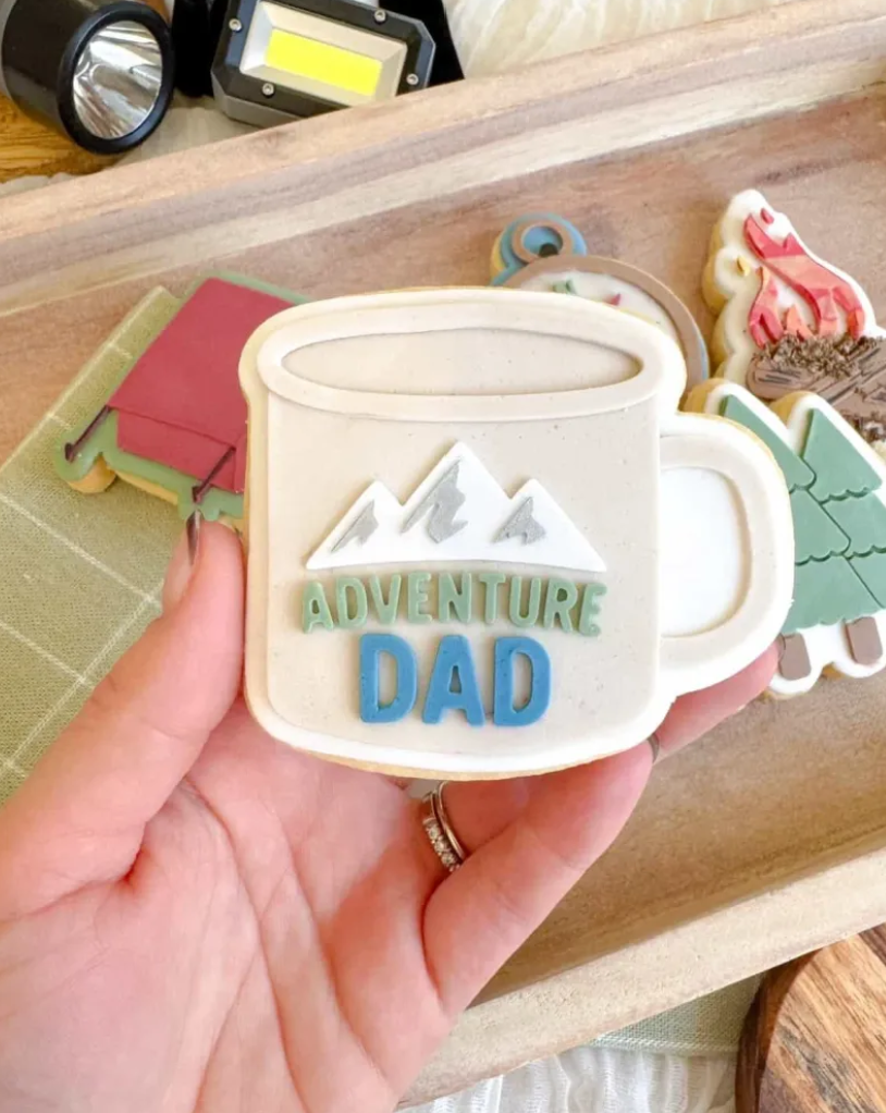 Adventure Dad Mug Cookie Stamp & Cutter