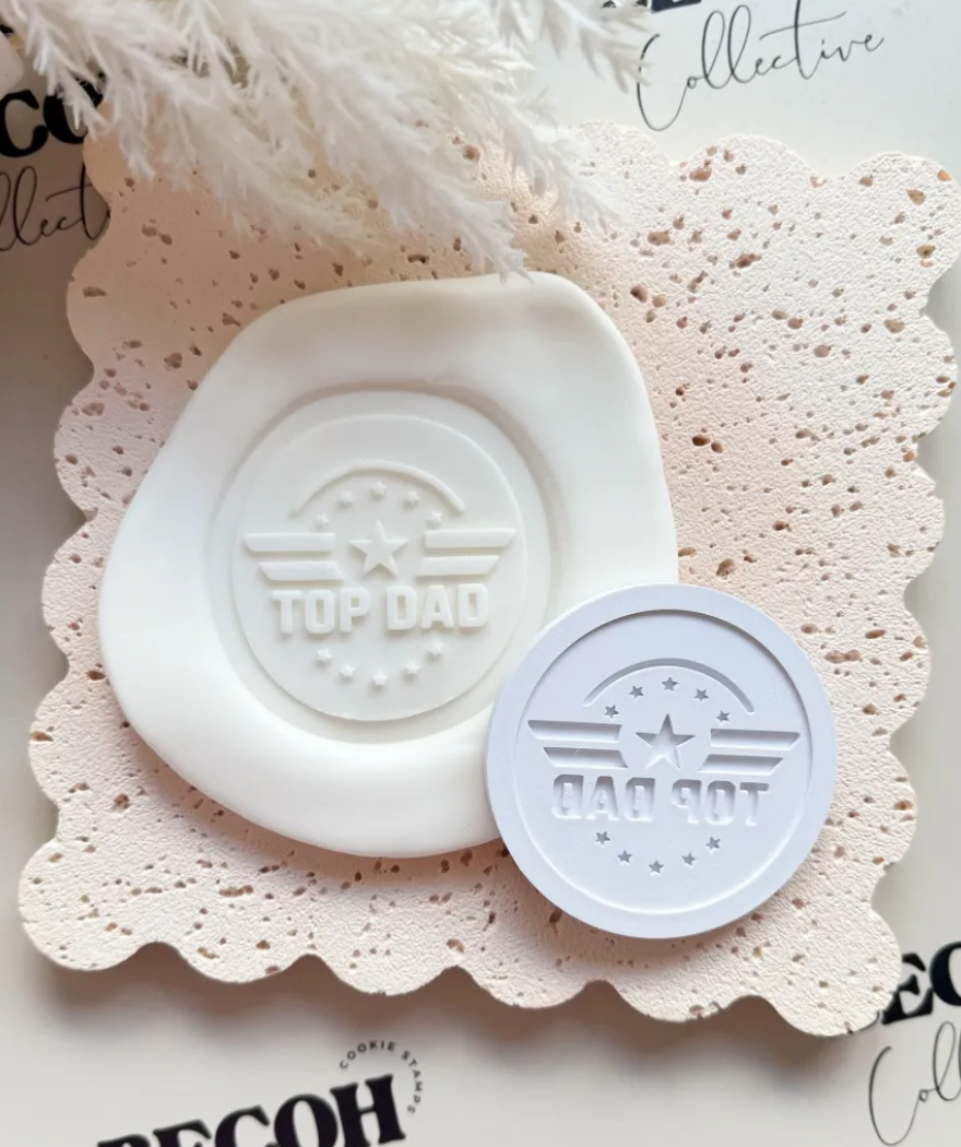 Top Dad Cookie Stamp & Cutter
