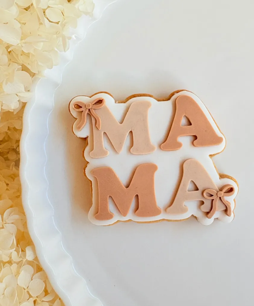 Mama with Bows Cookie Stamp & Cutter
