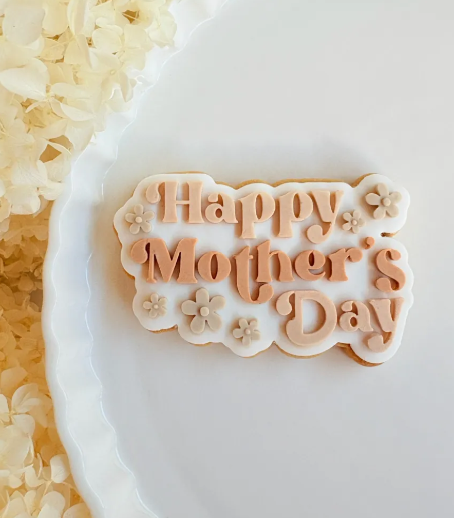 Happy Mothers Day Cookie Stamp & Cutter