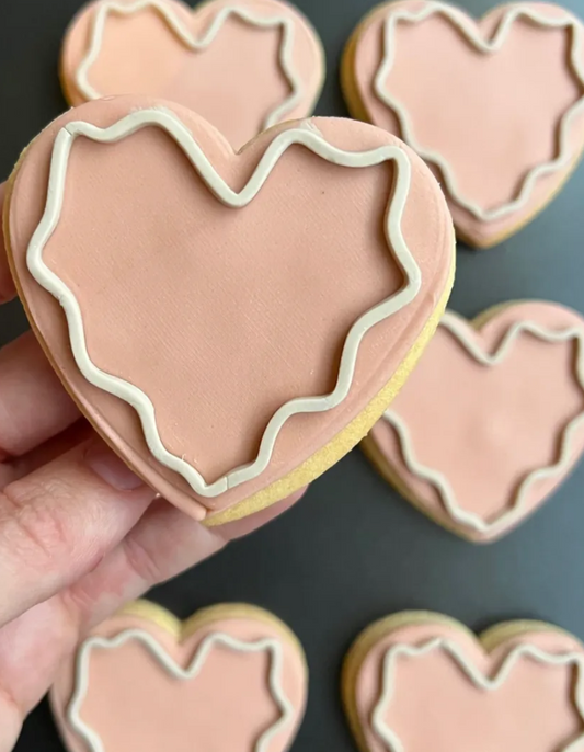Wavy Heart Cookie Stamp & Cutter