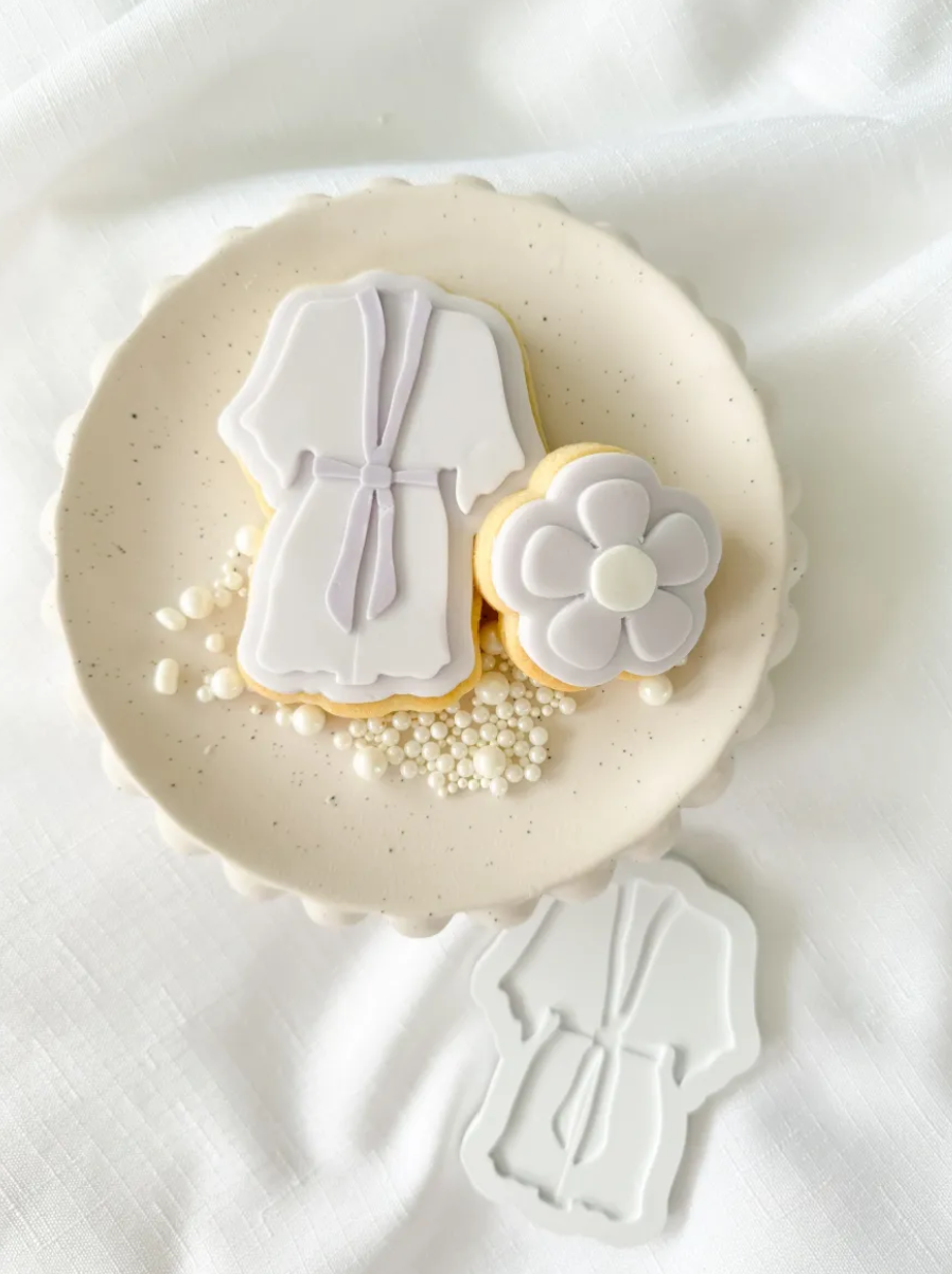 Bath Robe Cookie Stamp & Cutter