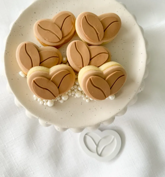 Mini Coffee Beans Cookie Stamp & Cutter