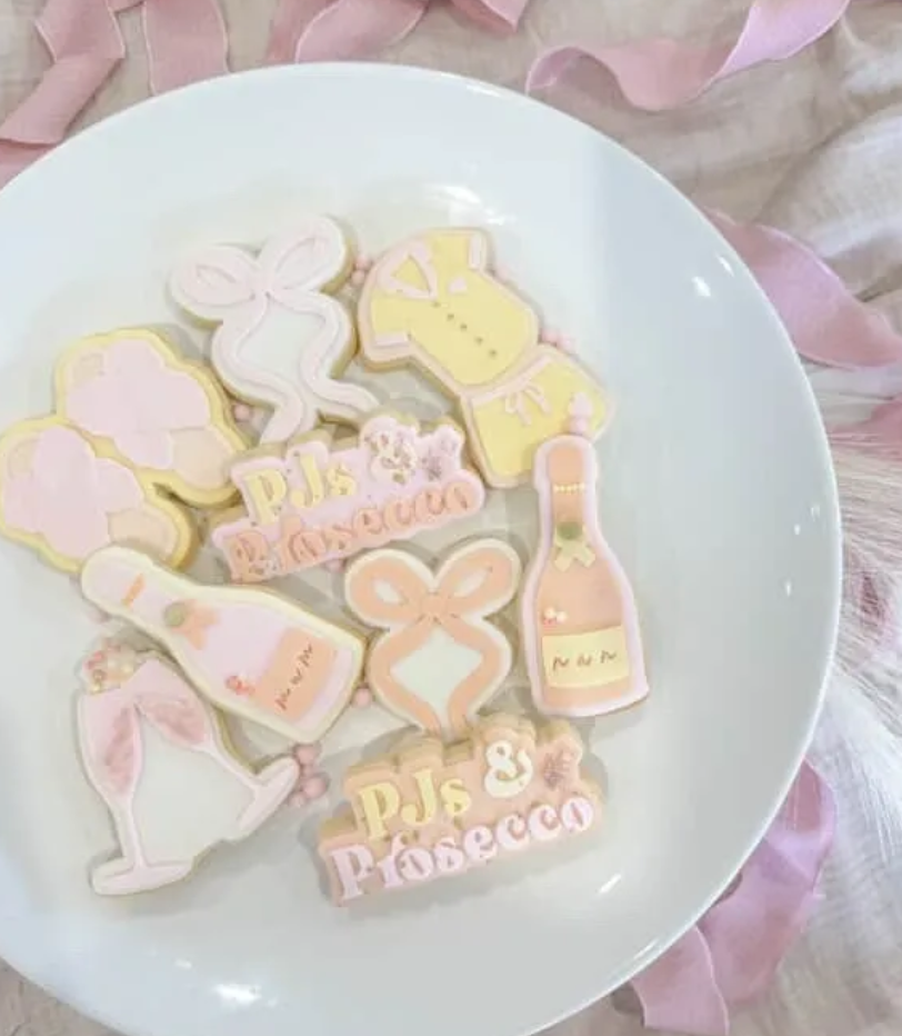 PJs & Prosecco Cookie Stamp & Cutter