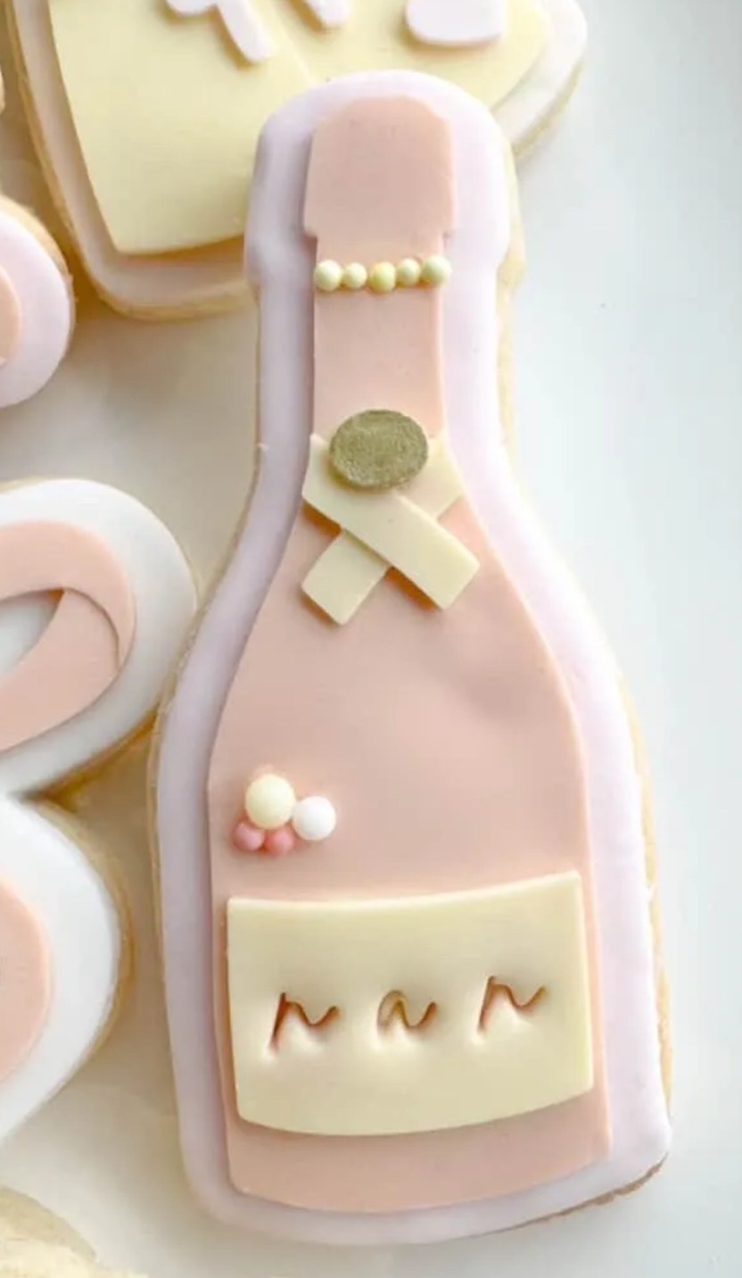 Prosecco Bottle Cookie Stamp & Cutter