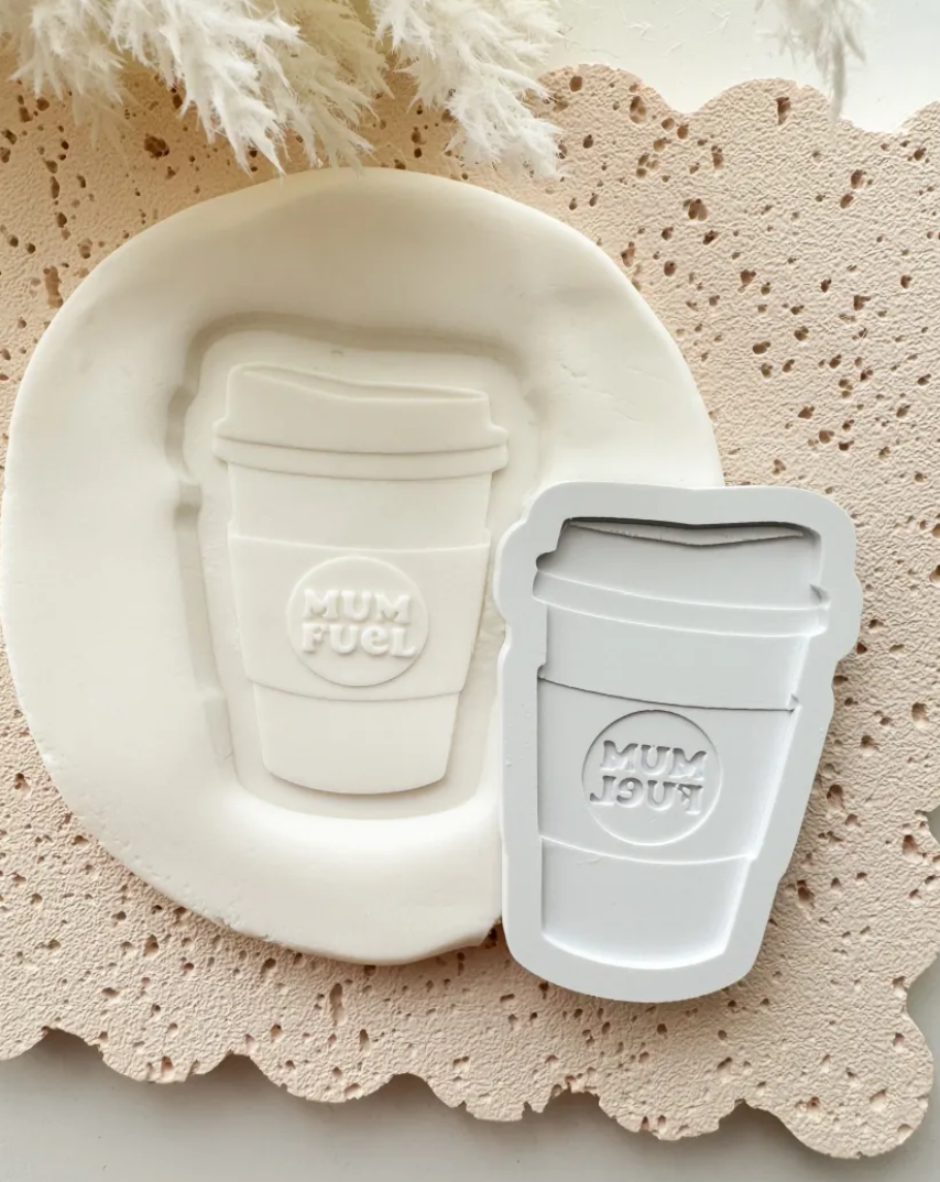 Mum Fuel Coffee Cup Cookie Stamp & Cutter