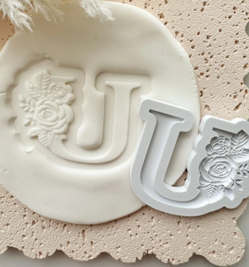 Floral M & U for MUM Cookie Stamp & Cutters