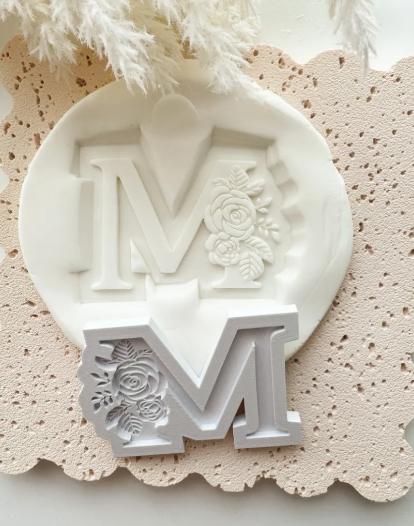 Floral M & U for MUM Cookie Stamp & Cutters